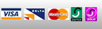 We Accept: Visa, Delta, Mastercard, Switch & Solo