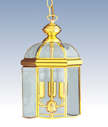 3 light lantern polished brass by Searchlight
