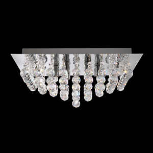 Hanna 4 Light Semi flush chrome and crystal fitting