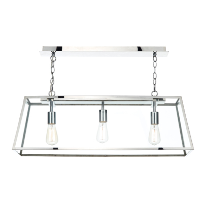 Academy 3 Light Pendant Stainless Steel