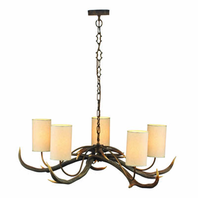 Antler 5 Light Ceiling Light Brown