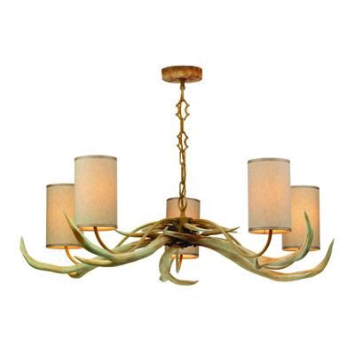 Antler 5 Light Ceiling Bleached Pendant