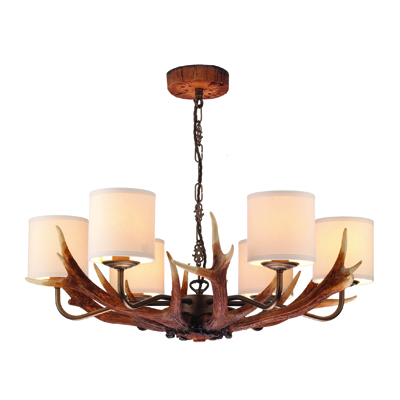 Antler 6 Light Ceiling Pendant Brown