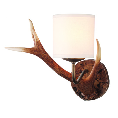 Antler 1 Light Centre Wall Light Brown