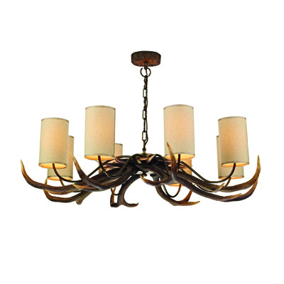 Antler 8 Light Ceiling Pendant Light Brown