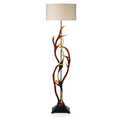 Antler 1 Light Floor Lamp Brown