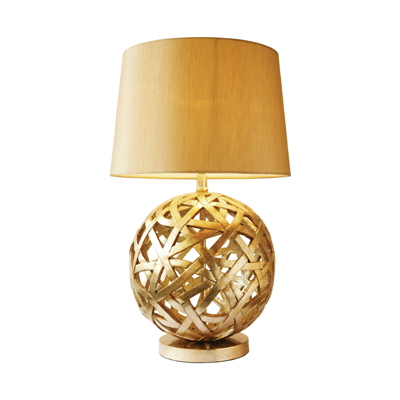 BALTHAZAR Antique Gold Table Lamp With Shade