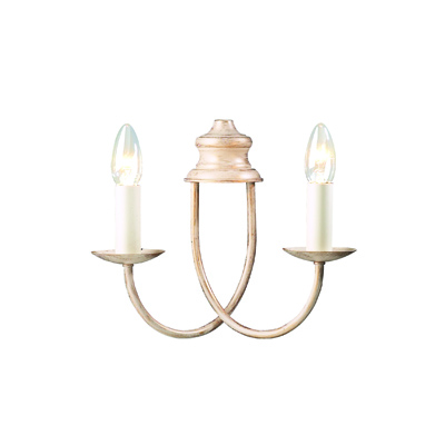 Bermuda 2 Light Wall Light Cream/Gold