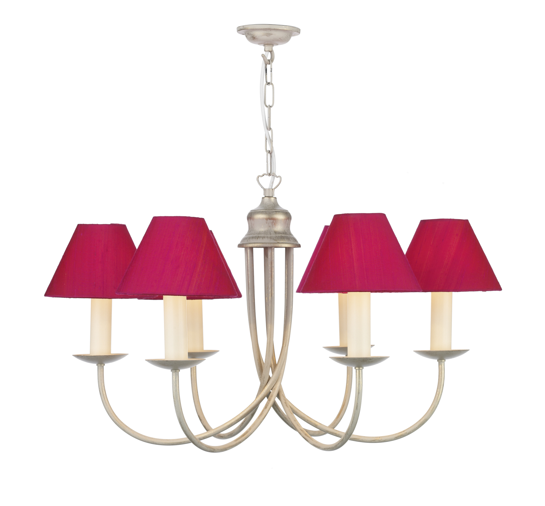 Bermuda 6 Light Ceiling Pendant Cream Gold