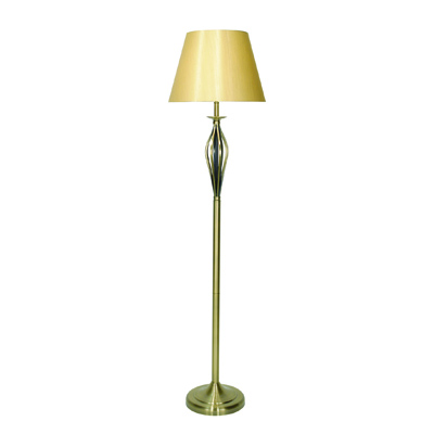 Bybliss 1 Light Floor Lamp Antique Brass