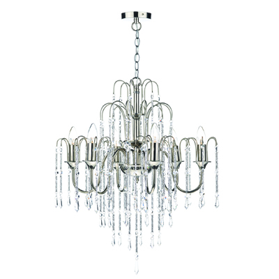 Daniella 6 Light Pendant Dual Mount Polished Nickel