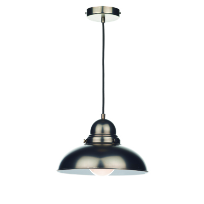 Dynamo 1 Light Antique Chrome Pendant