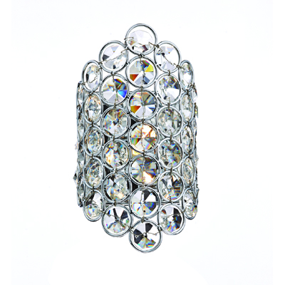 Frost 1LT Crystal Wall Light Polished Chrome