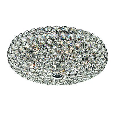 Frost 5 Light Crystal Ceiling Light Polished Chrome