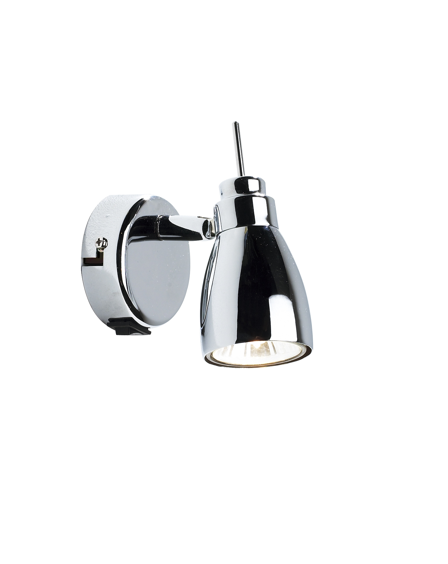 Houston 1 Lght Switched Wall Spotlight Polished Chrome