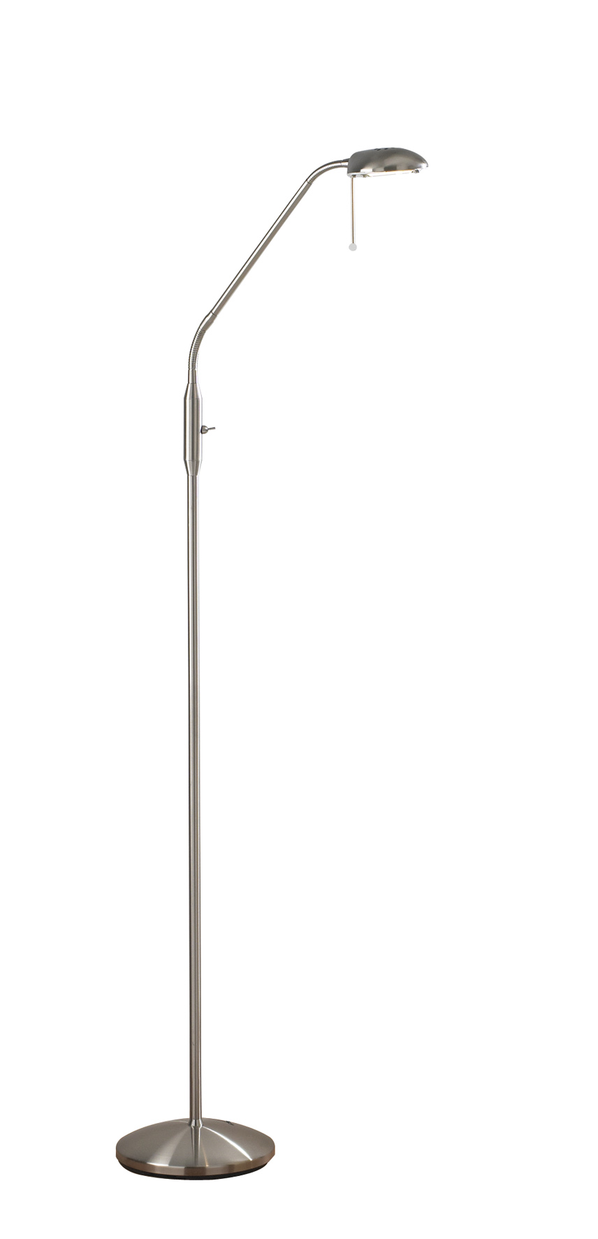 Journal 1 Light Floor Lamp Satin Chrome