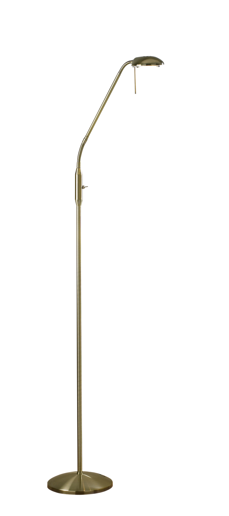 Journal 1 Light Floor Lamp Antique Brass