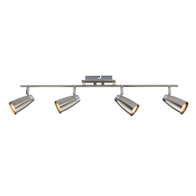 Loft 4 Light Low Energy Bar Satin Chrome/ Polished Chrome