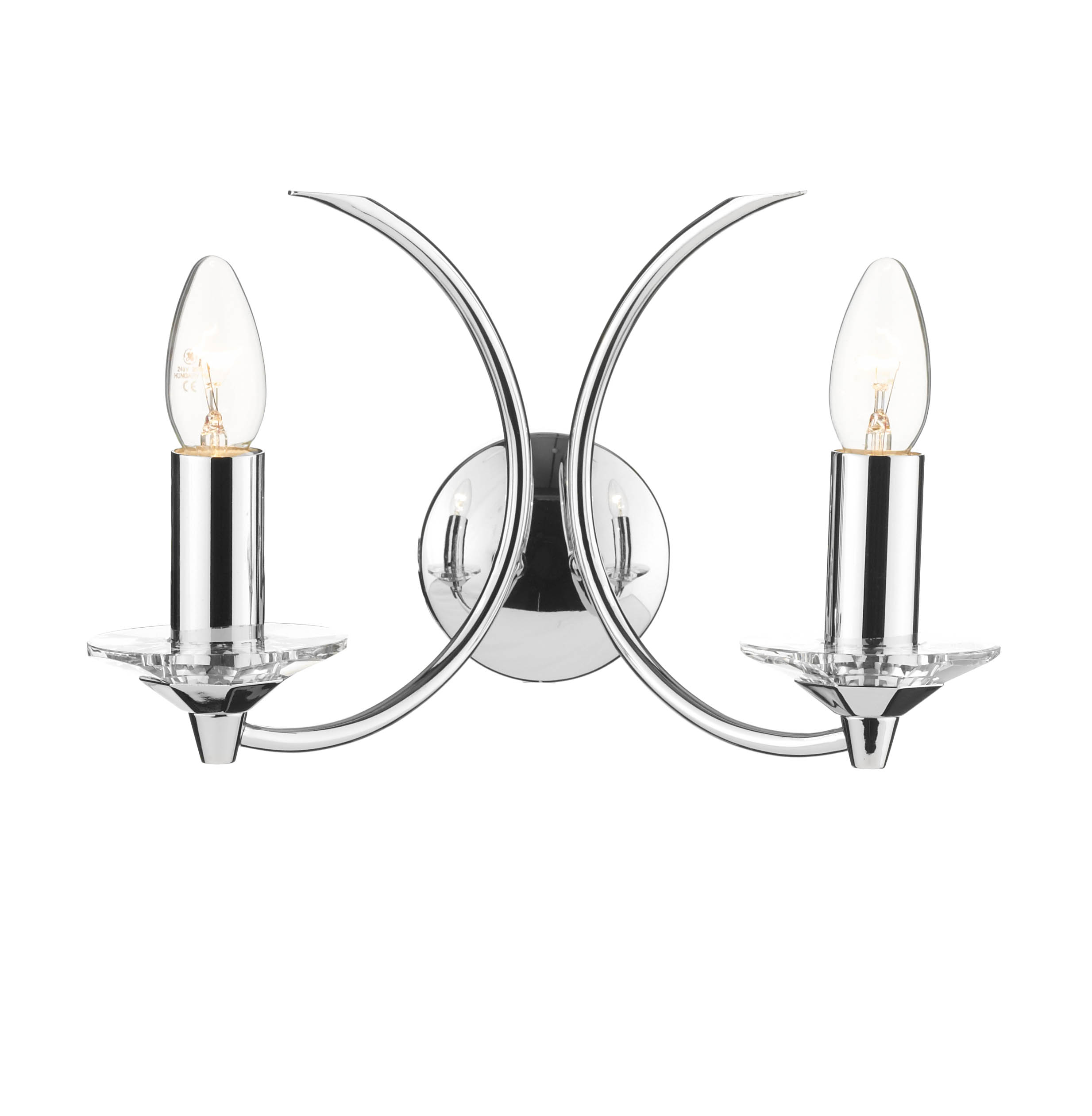 MEDUSA Double Wall Light K9 Crystal Polished Chrome