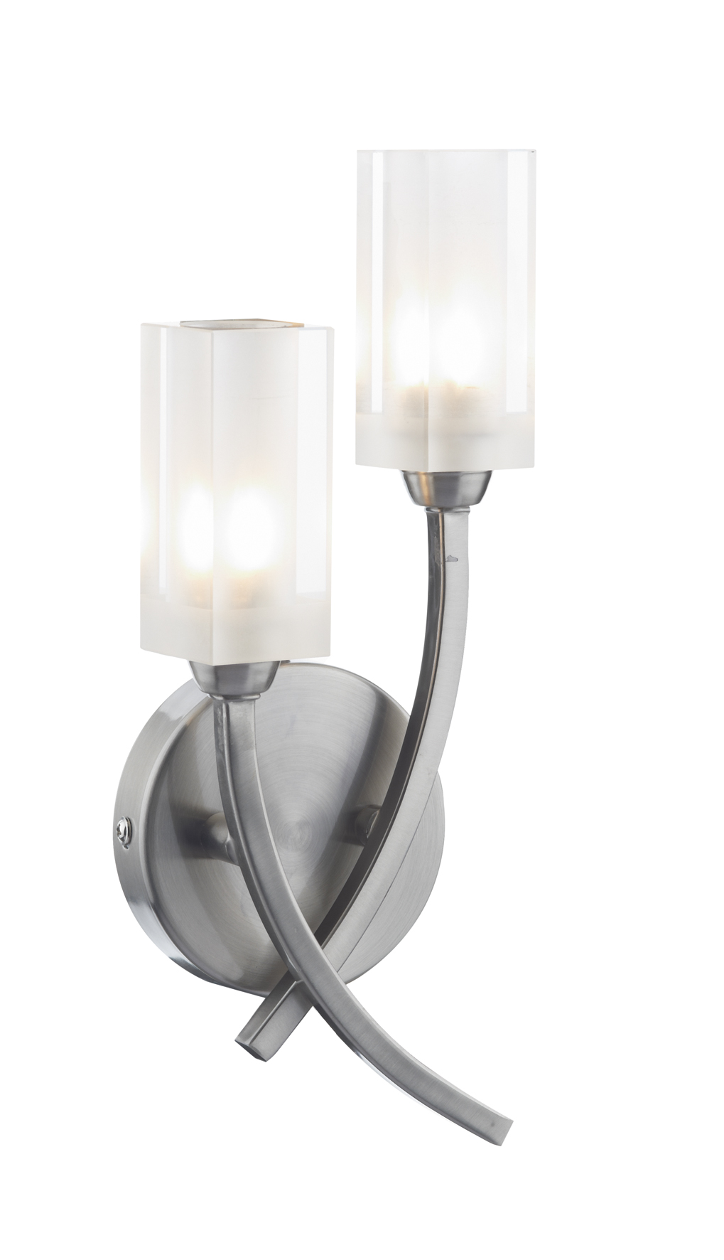 Morgan 2 Light Wall Light Satin Chrome