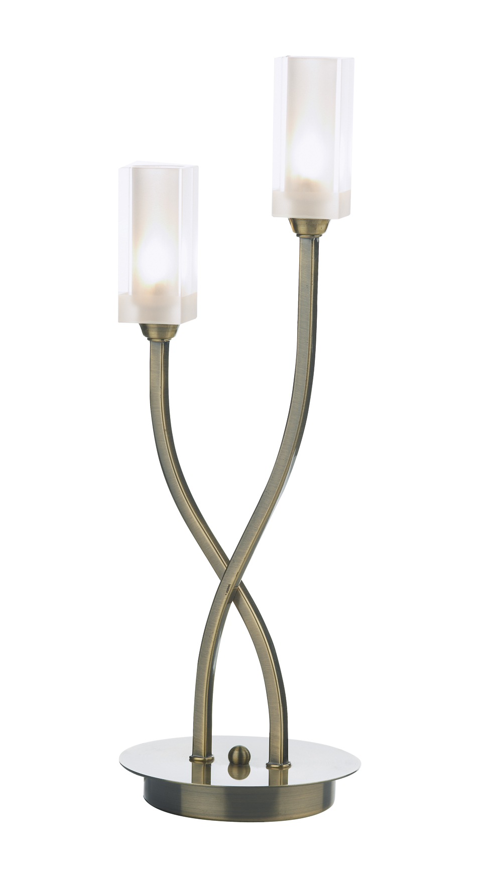 Morgan 2 Light Table Lamp Antique Brass