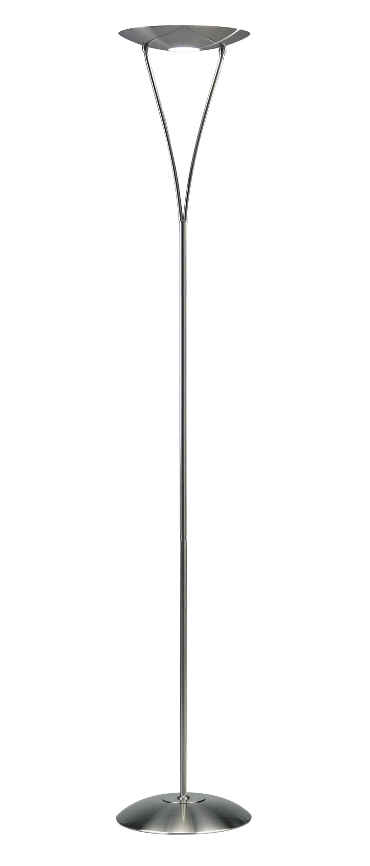 Opus 1 Light Floor Lamp Satin Chrome