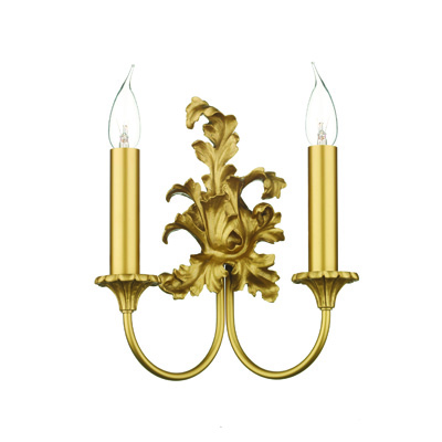 Dar Lighting Ormolu 2lt Wall Light  