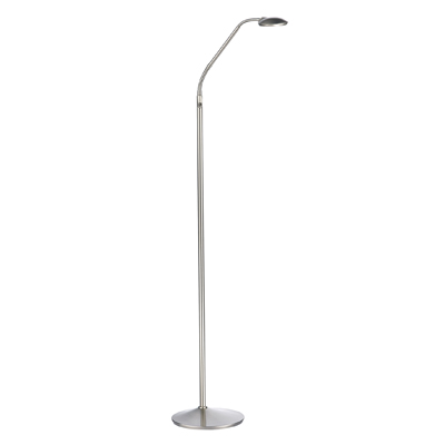 Wellington Floor Lamp Satin Chrome LED