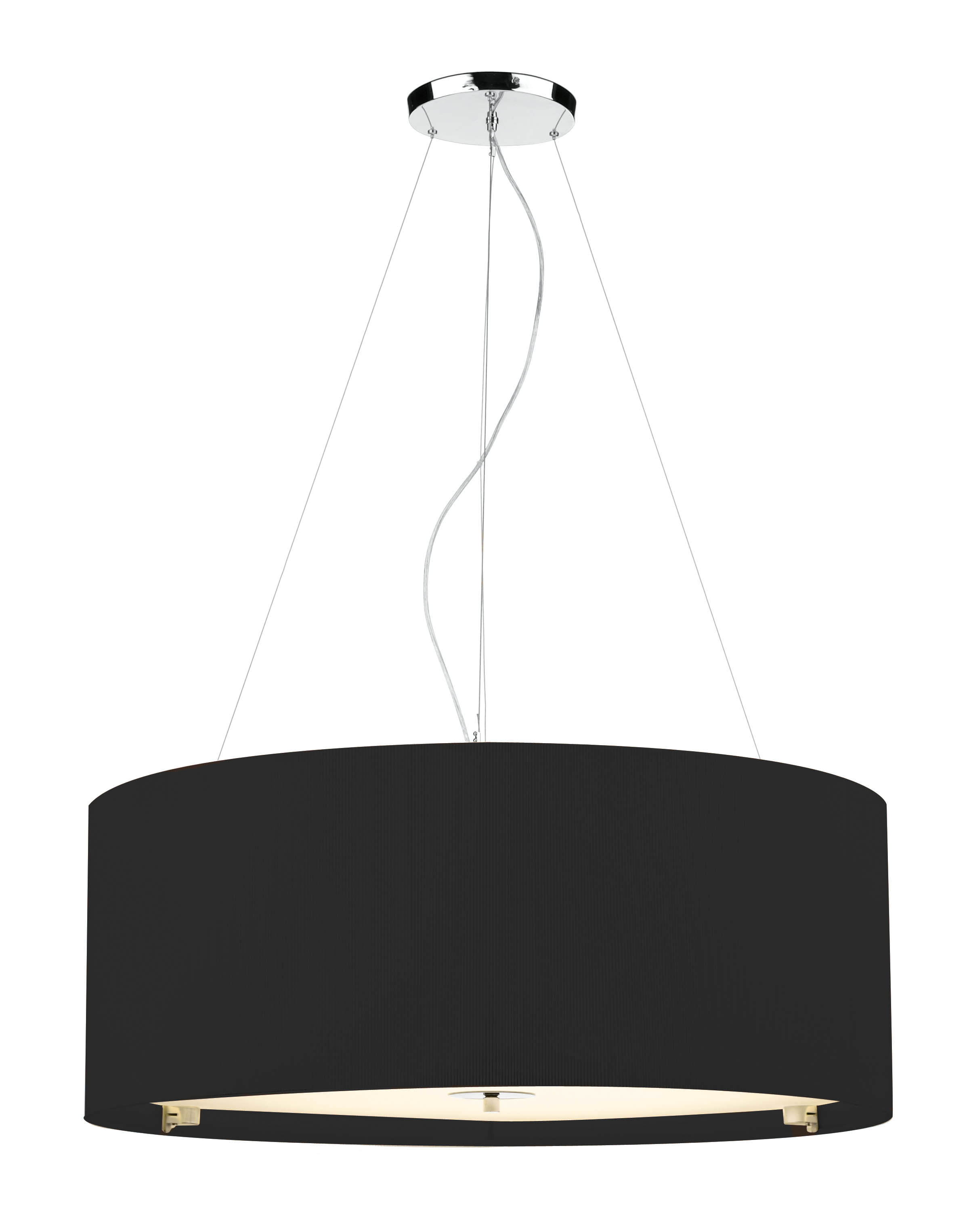 Zaragoza 6 Light Pendant Polished Chrome and Black