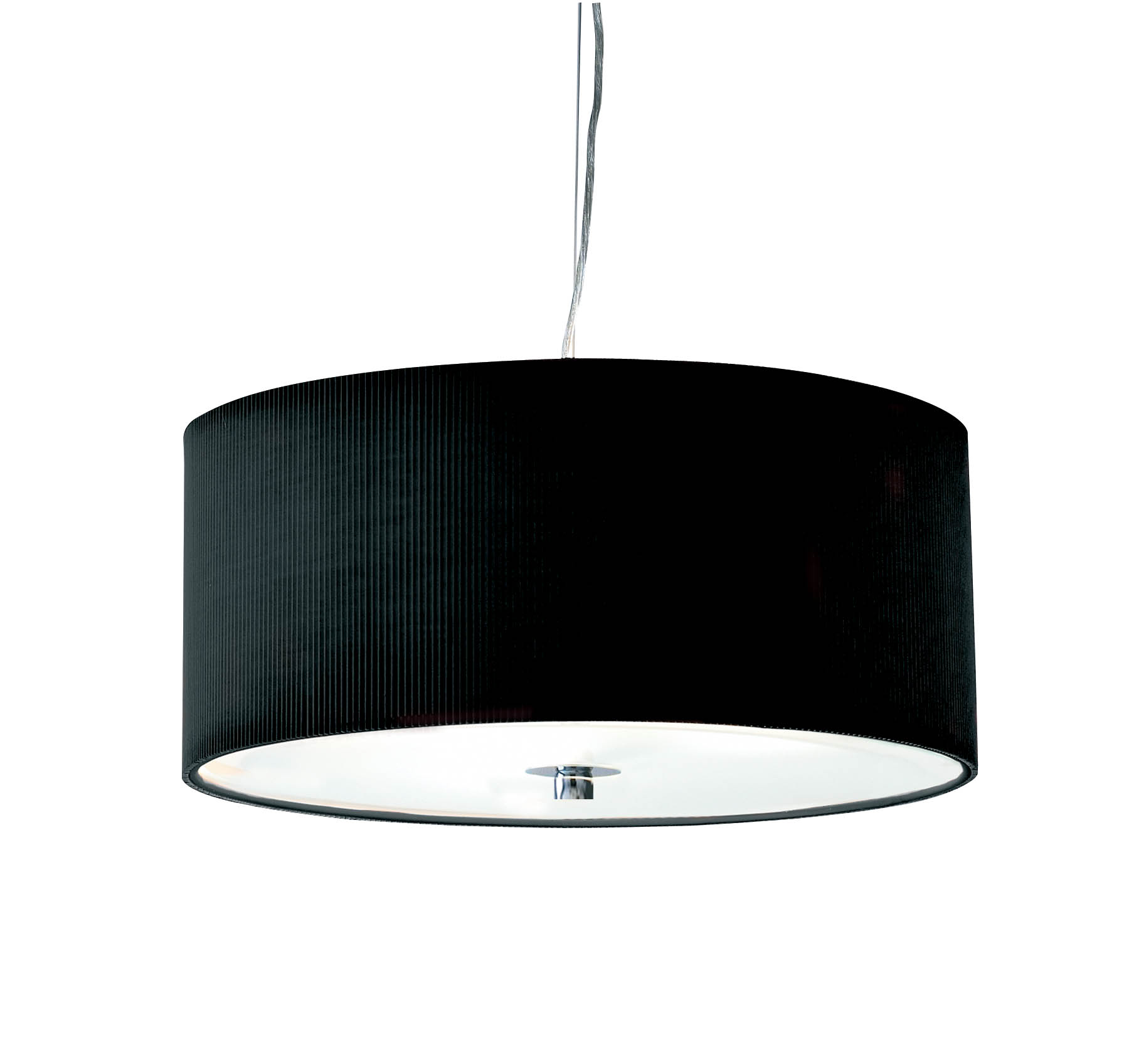 Zaragoza 3 Light Black Ceiling Pendant Polished Chrome