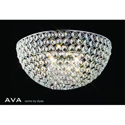 Ava Wall Lamp 2 Light Polished Chrome/Crystal