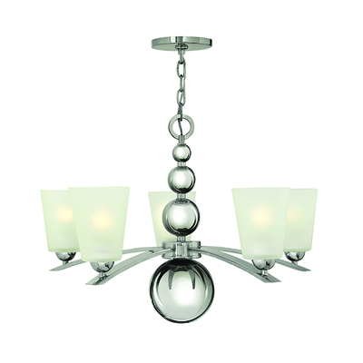 Zelda 5Lt Chandelier Polished Nickel