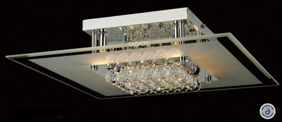 Delmar crystal square 6 light