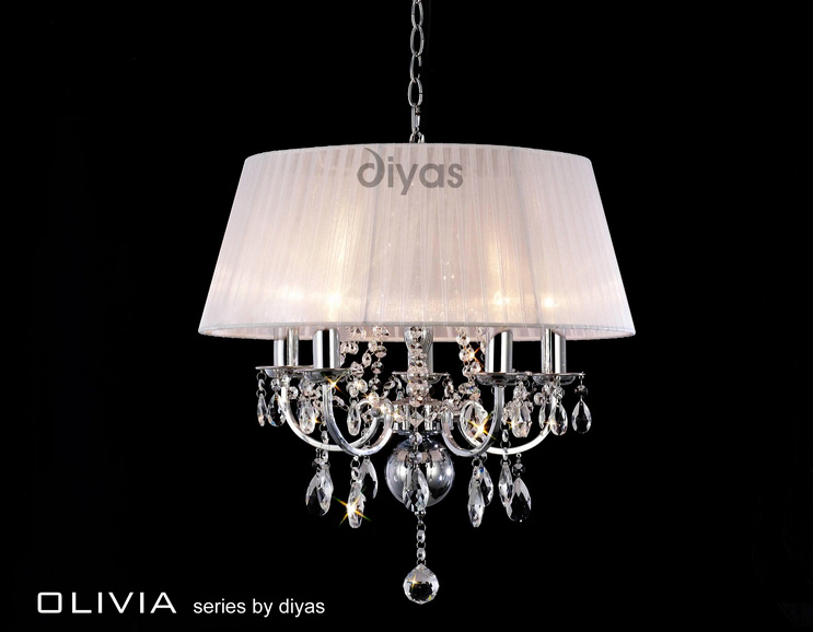 Olivia pendant white/chrome