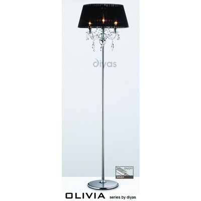 Olivia floor stand black/chrome