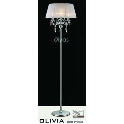 Olivia floor stand white/chrome