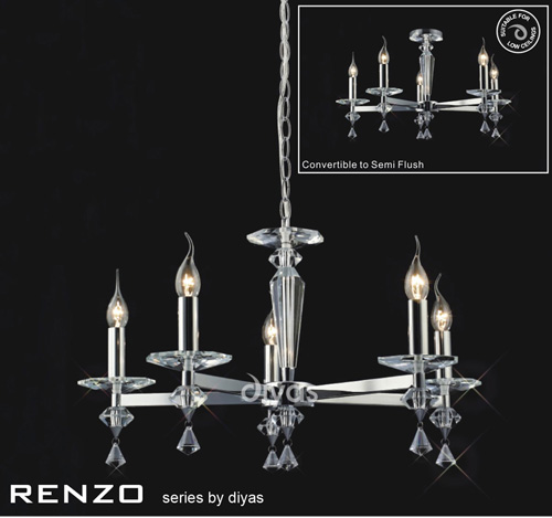 Renzo 5 light by Diyas lighting