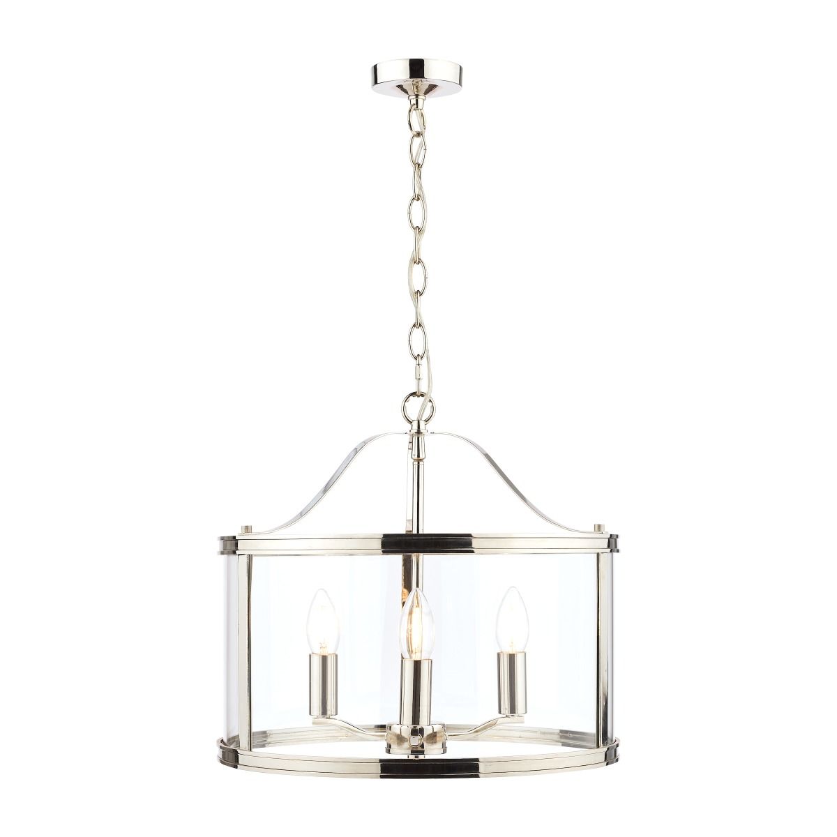 Harrington 3 light pendant polished nickel