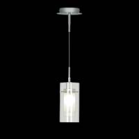 Duo 1 satin silver finish flexi pendant