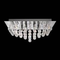 Hanna 6 Light Semi flush chrome and crystal fitting