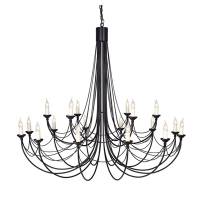 Carisbrooke 18Lt Chandelier Black 