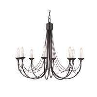 Carisbrooke 8Lt Chandelier Black 