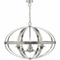 Symbol 6 Light Pendant Satin Chrome